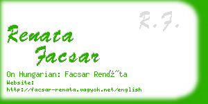 renata facsar business card